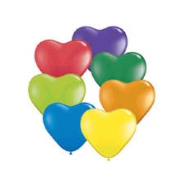 Heart Balloons Carnival Colors